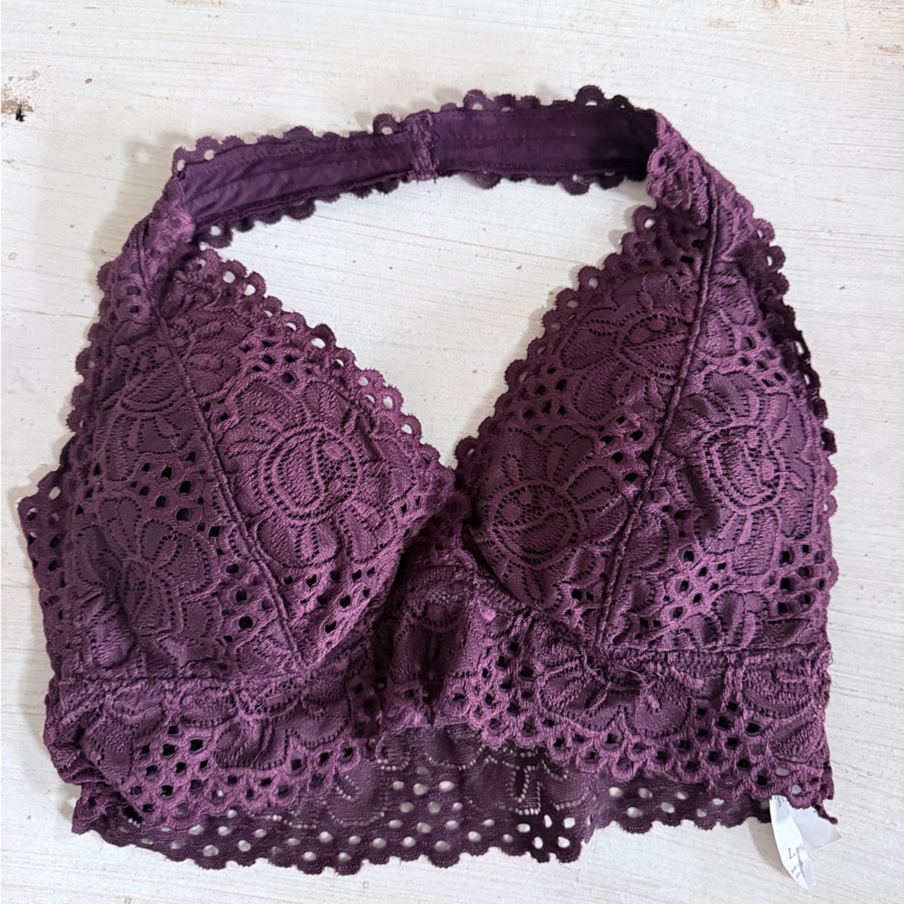 Burgundy Lace Bralette